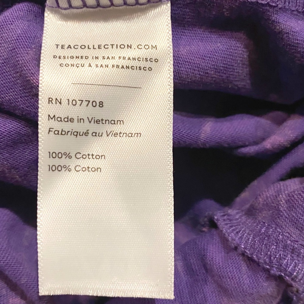 EUC TEA Collection Floral Romper Girls 3-6 Months Purple Long Sleeve Cotton Boho - Picture 6 of 7